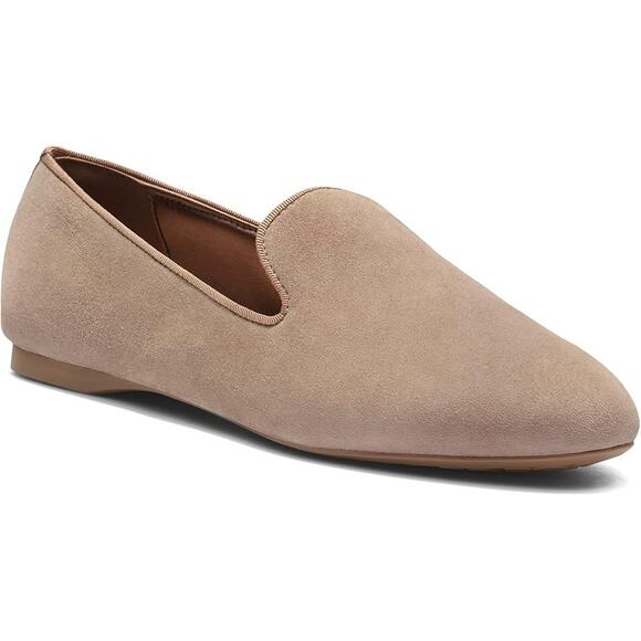 Birdies Starling Flats Latte Suede Loafers Quilted Slip On Shoes Size 8.5 - Picture 1 of 8